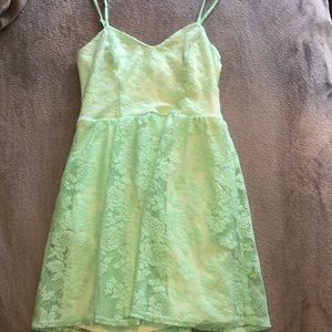 Lace Floral Mint Dress!